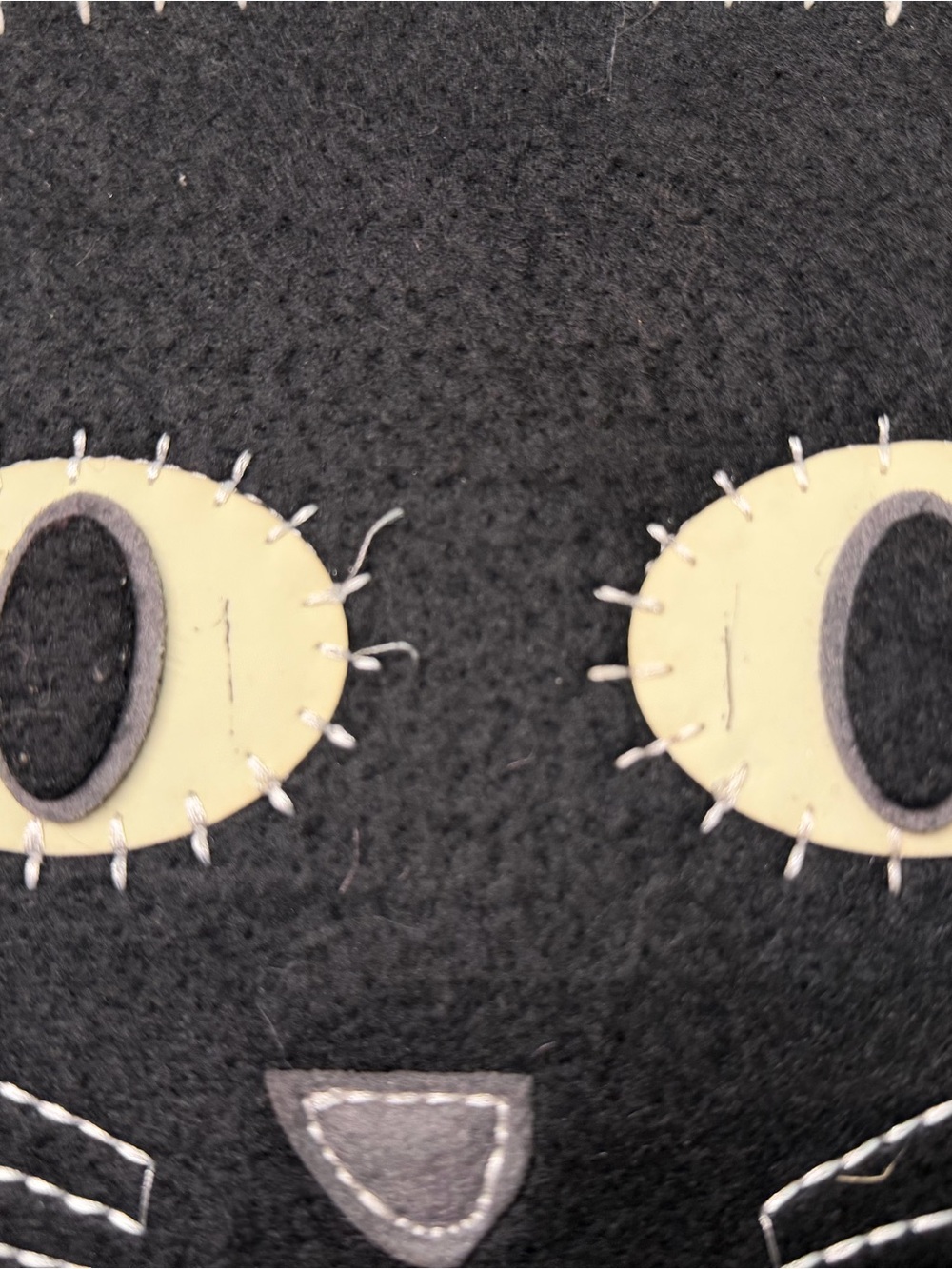 Black Cat-Shaped Felt Pet Trick or Treat Bag by - Picture 6 of 6